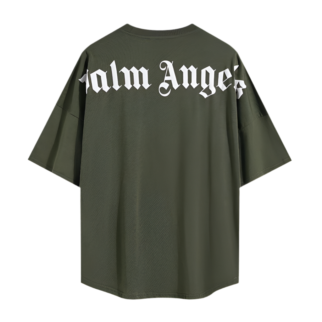 PALM ANGELS GREEN OLIVE TEE