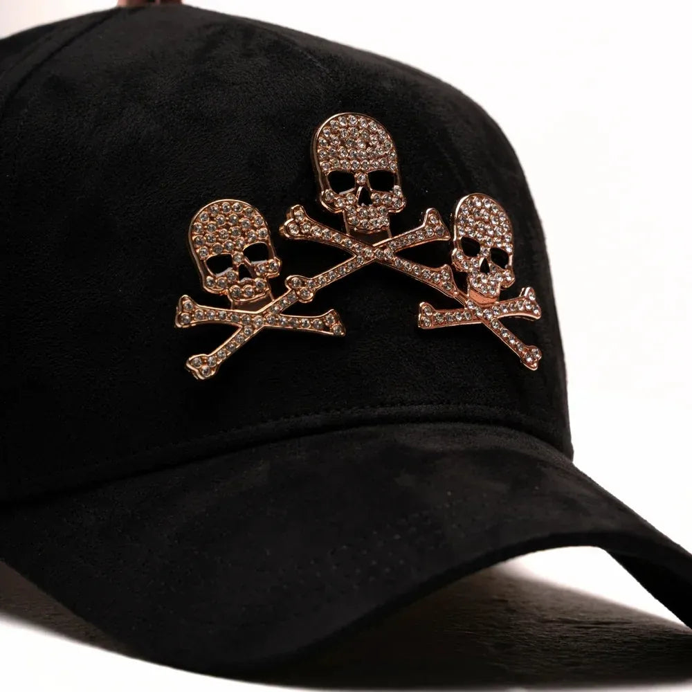 BARBAS HATS "ROSE GOLD SKULLS 24K"