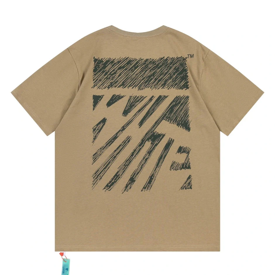 OFF-WHITE BROWN TEE