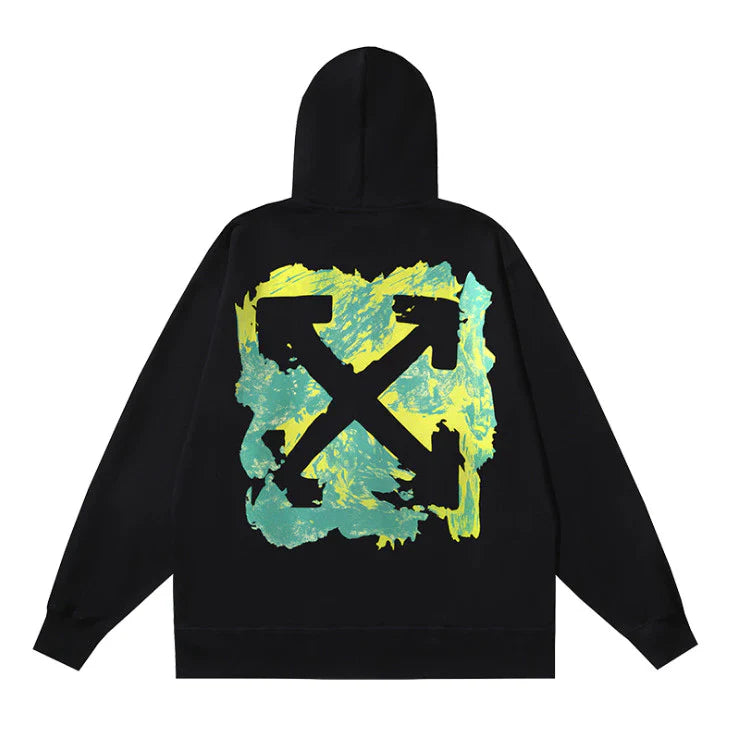OFF-WHITE BRUSH GREEN HOODIE