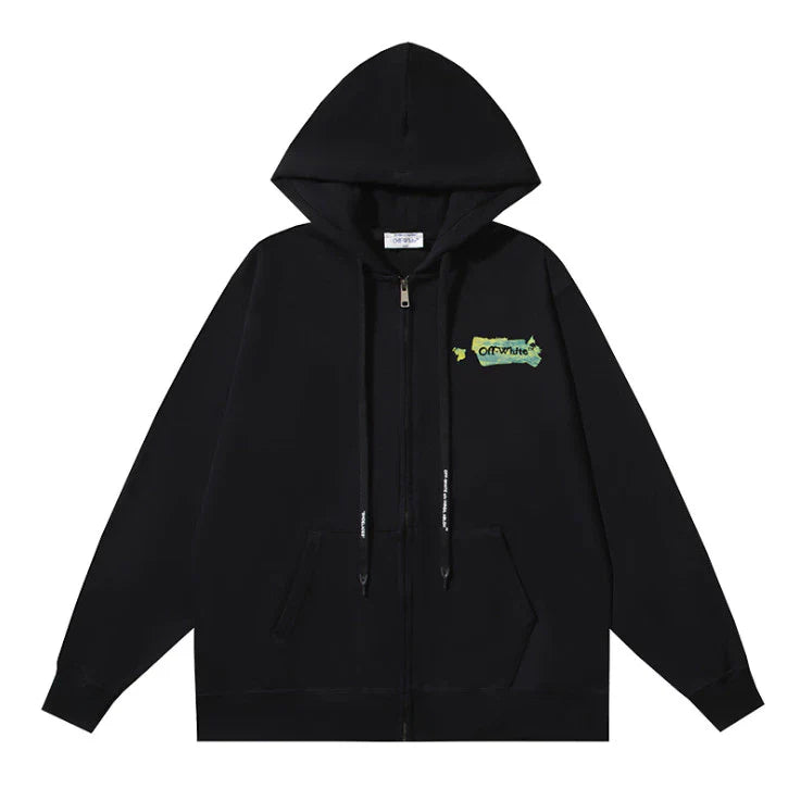OFF-WHITE BRUSH GREEN HOODIE